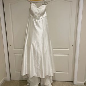 JJ’s House Satin and Lace Ivory Wedding Dress